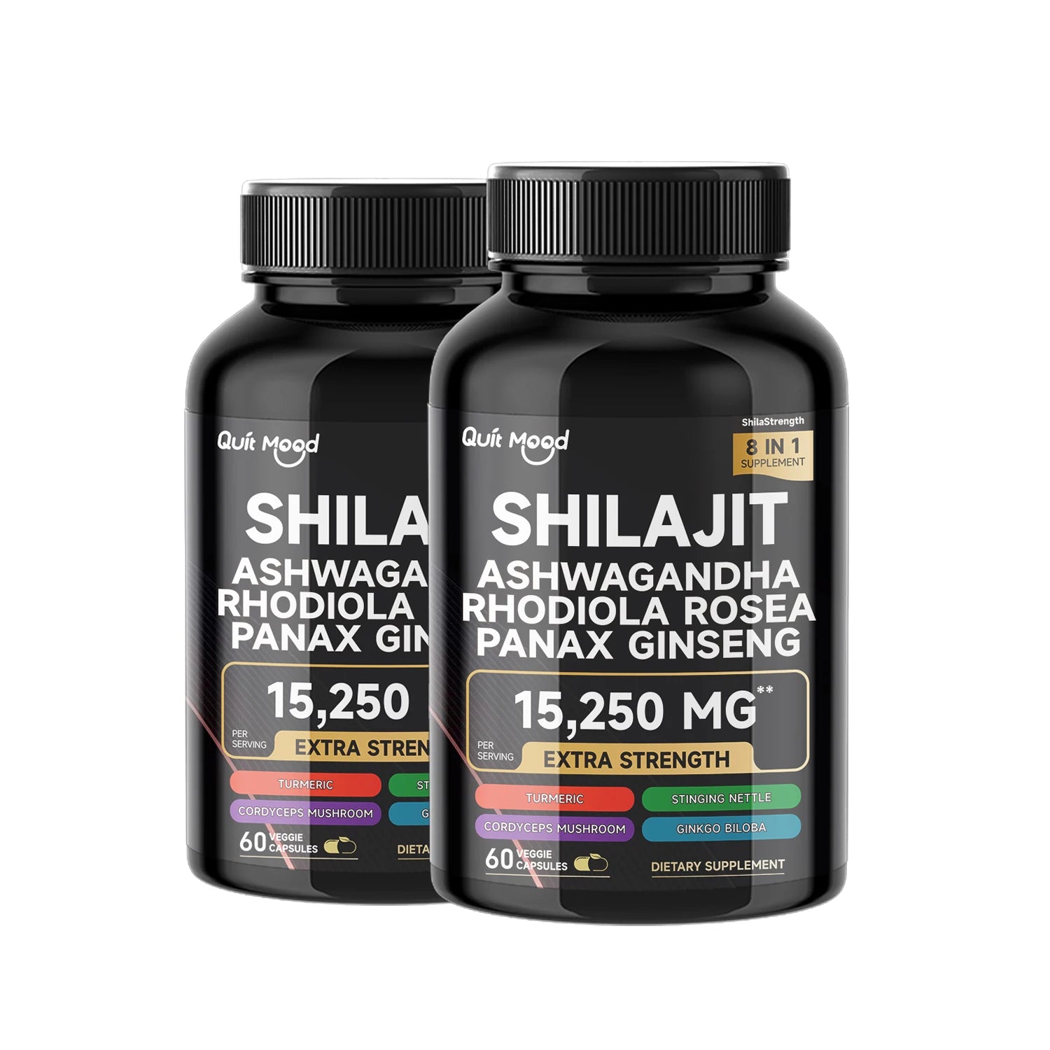 Shilajit 9000 Panax Ginseng 1500MG Ashwagandha 2000MG Rhodiola Rosea 1000MG, Turmeric 500MG,