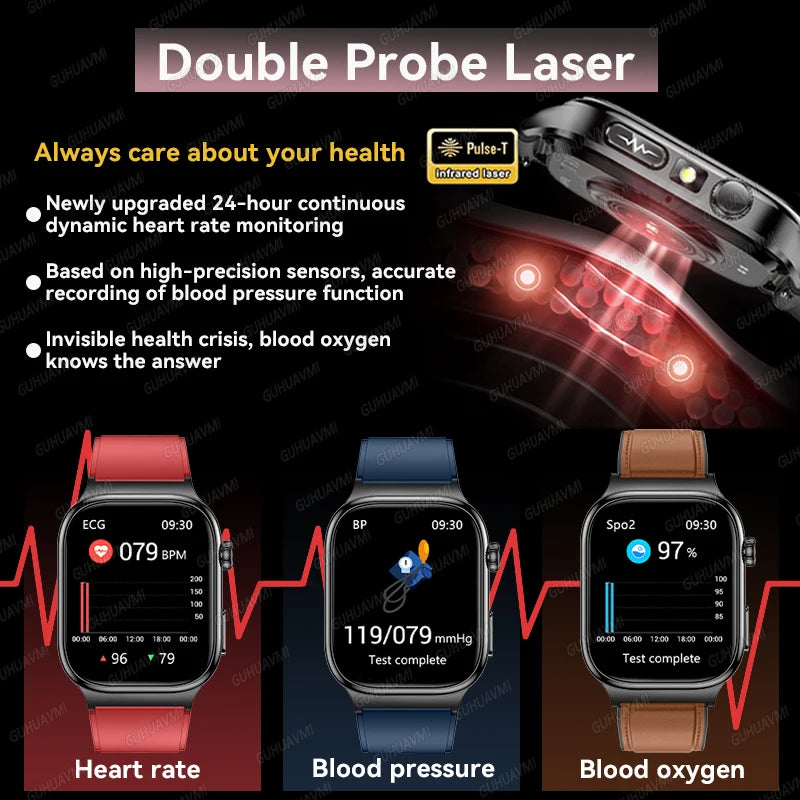 2026 New Accurate Measurement Health Smart Watch ECG+PPG Uric Acid Blood Pressure Blood Lipids BT Call Smartwatchs