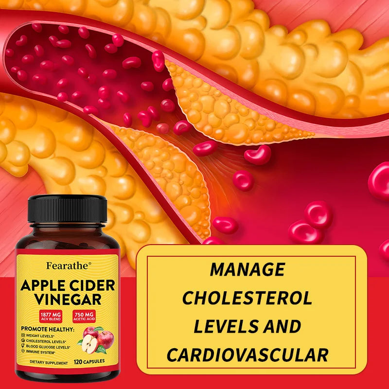 Organic Apple Cider Vinegar Capsules, Detox Cleanse, Weight Management, Ketogenic Diet for Men and Women