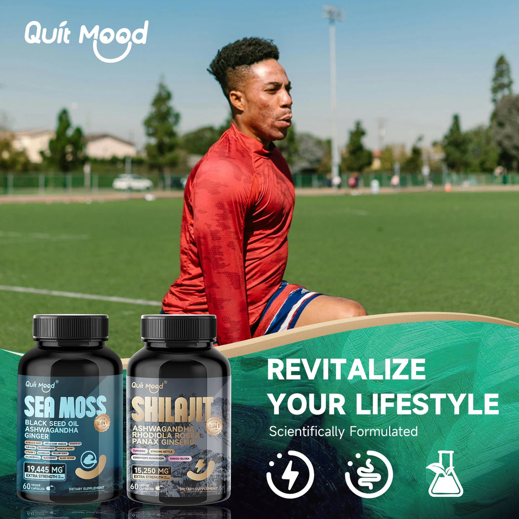 Shilajit 9000 Panax Ginseng 1500MG Ashwagandha 2000MG Rhodiola Rosea 1000MG, Turmeric 500MG,