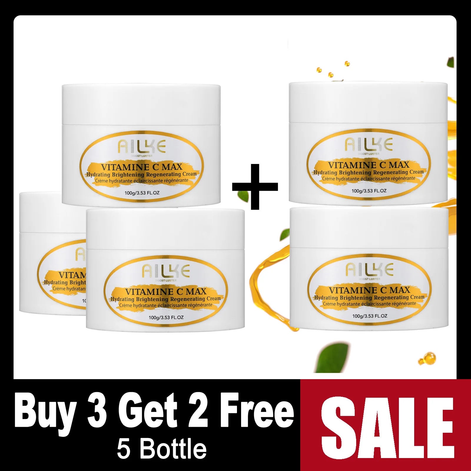 Vitamin C Skin Care Set, with Lightening Body Lotion, Even Skin Tone Face Cream, Whitening Serum, Brightening Soap