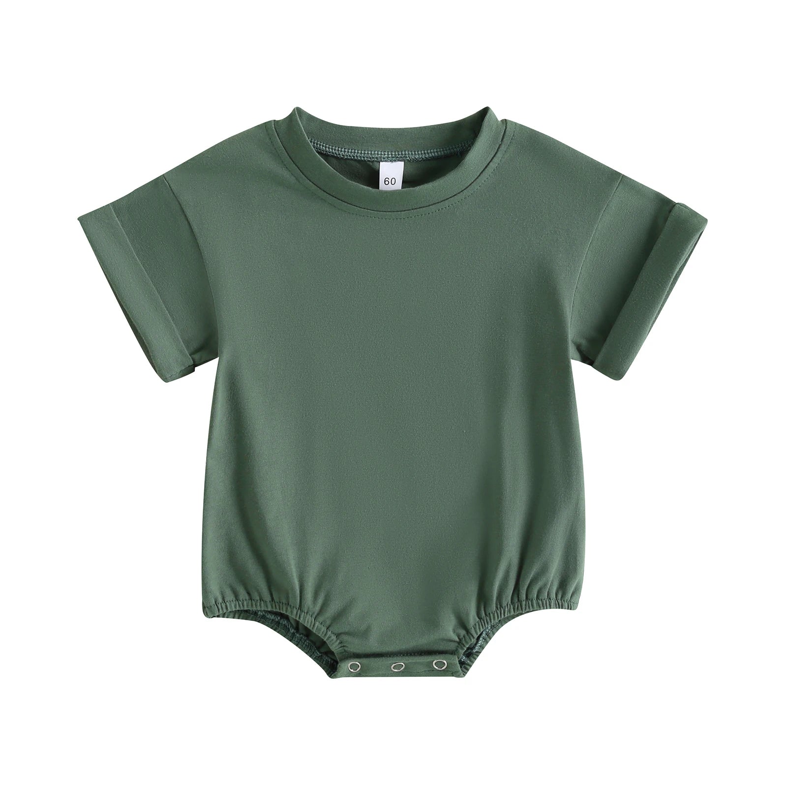 Boys Girls Bodysuit Short Sleeve Solid Color Jumpsuit Solid Casual Clothes