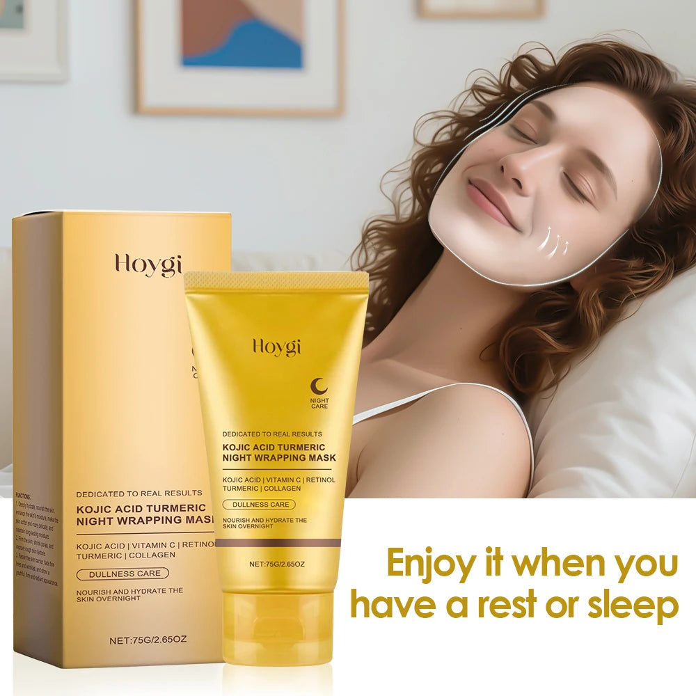 Overnight Wrapping Peel Off Mask Nourishes Hydrolyzed Collagen Glowing Skin Firmnes Skin Care