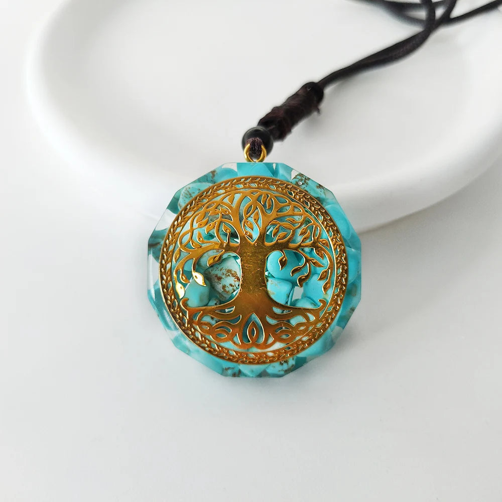 Orgonite Pendant Malachite Energy Necklace