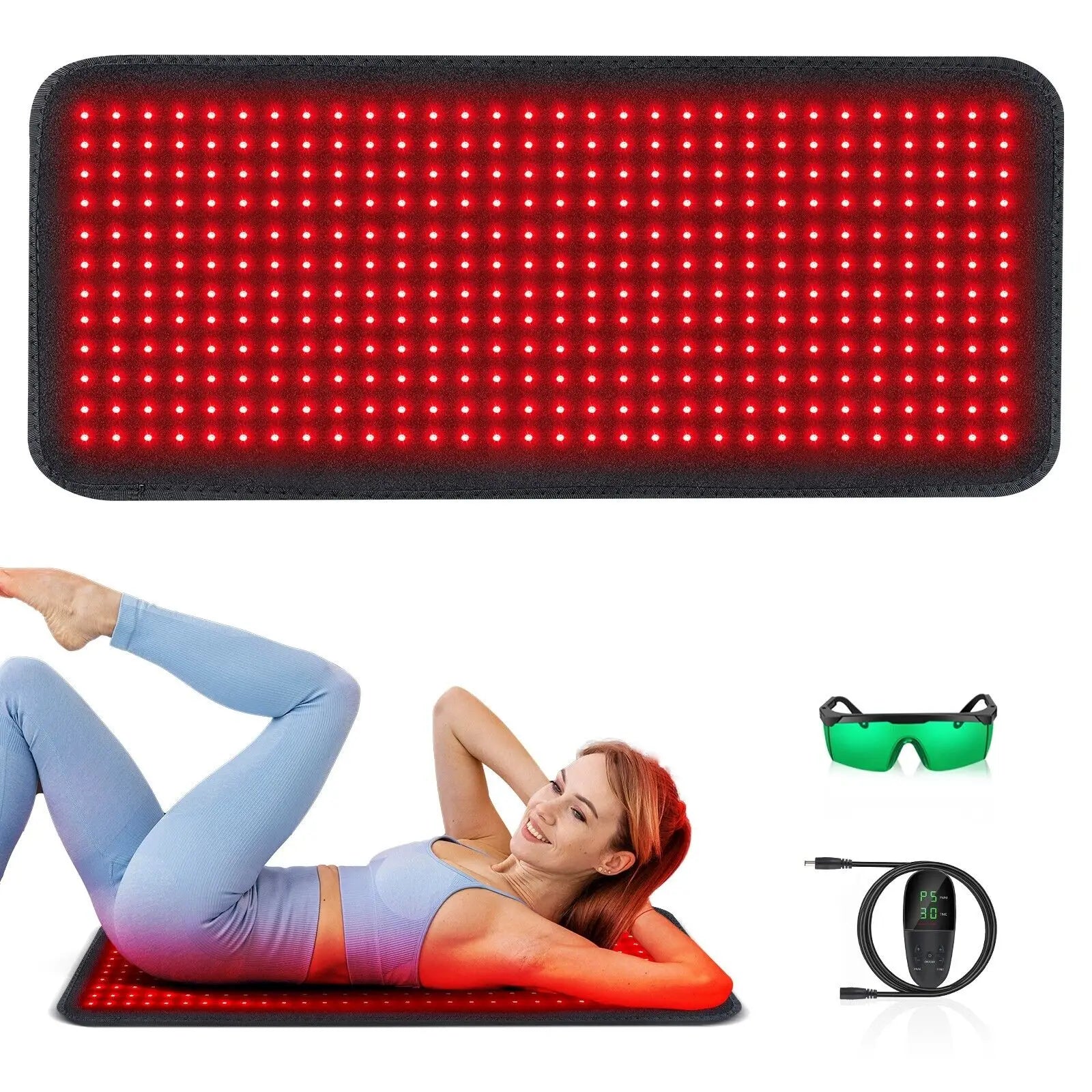 360 LEDs Red Light Belt 660nm&850nm Infrared Light Therapy Pad For Body Fatigue Deep Therapy