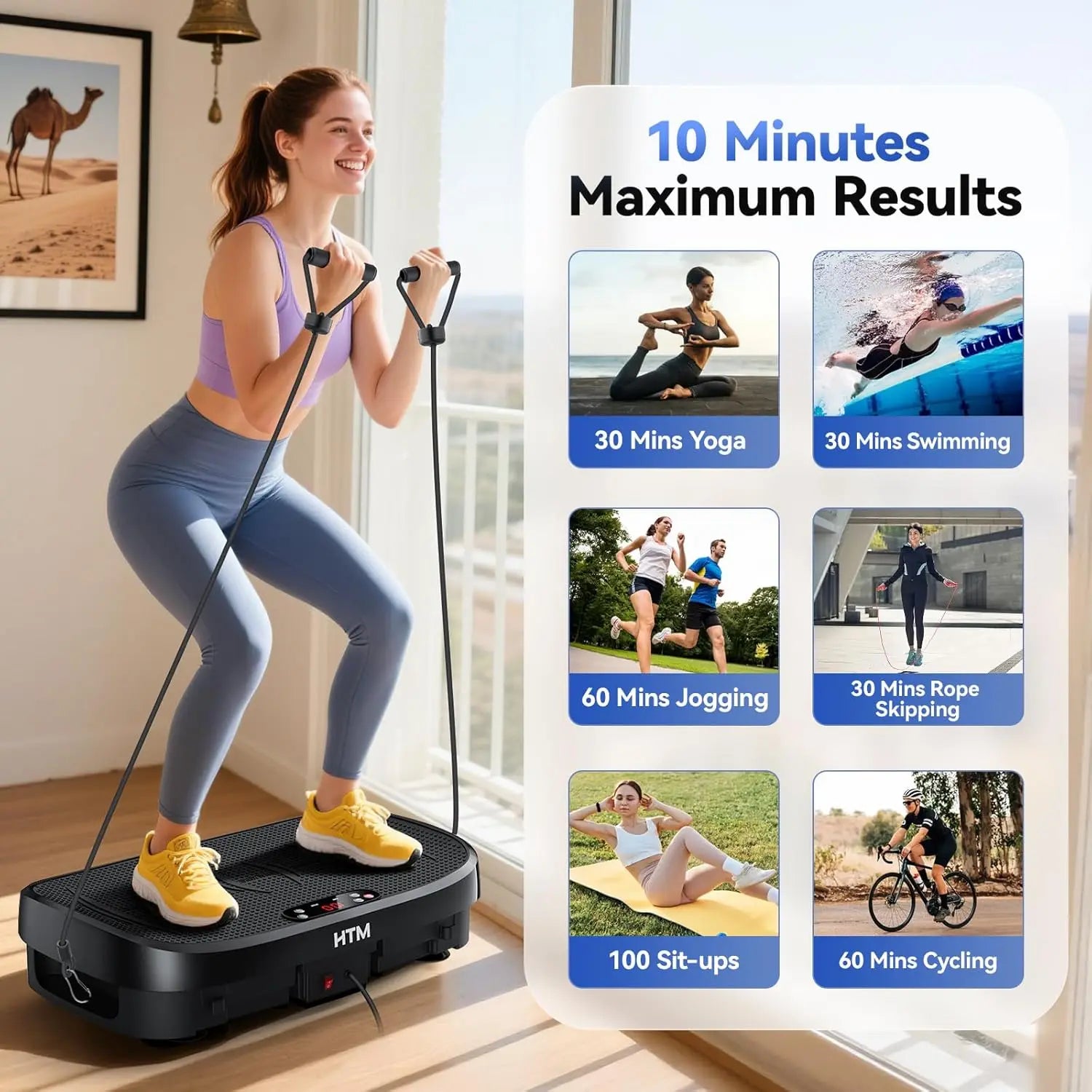 Vibration Plate Fitness Multi-Function Vibration Trainer 330lbs