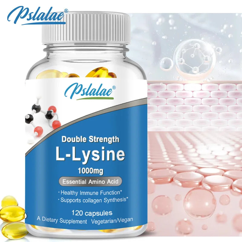 L -lysine - Boosts Metabolism and Energy Production,Supports Collagen Synthesis, Skin Support - 120 Capsules