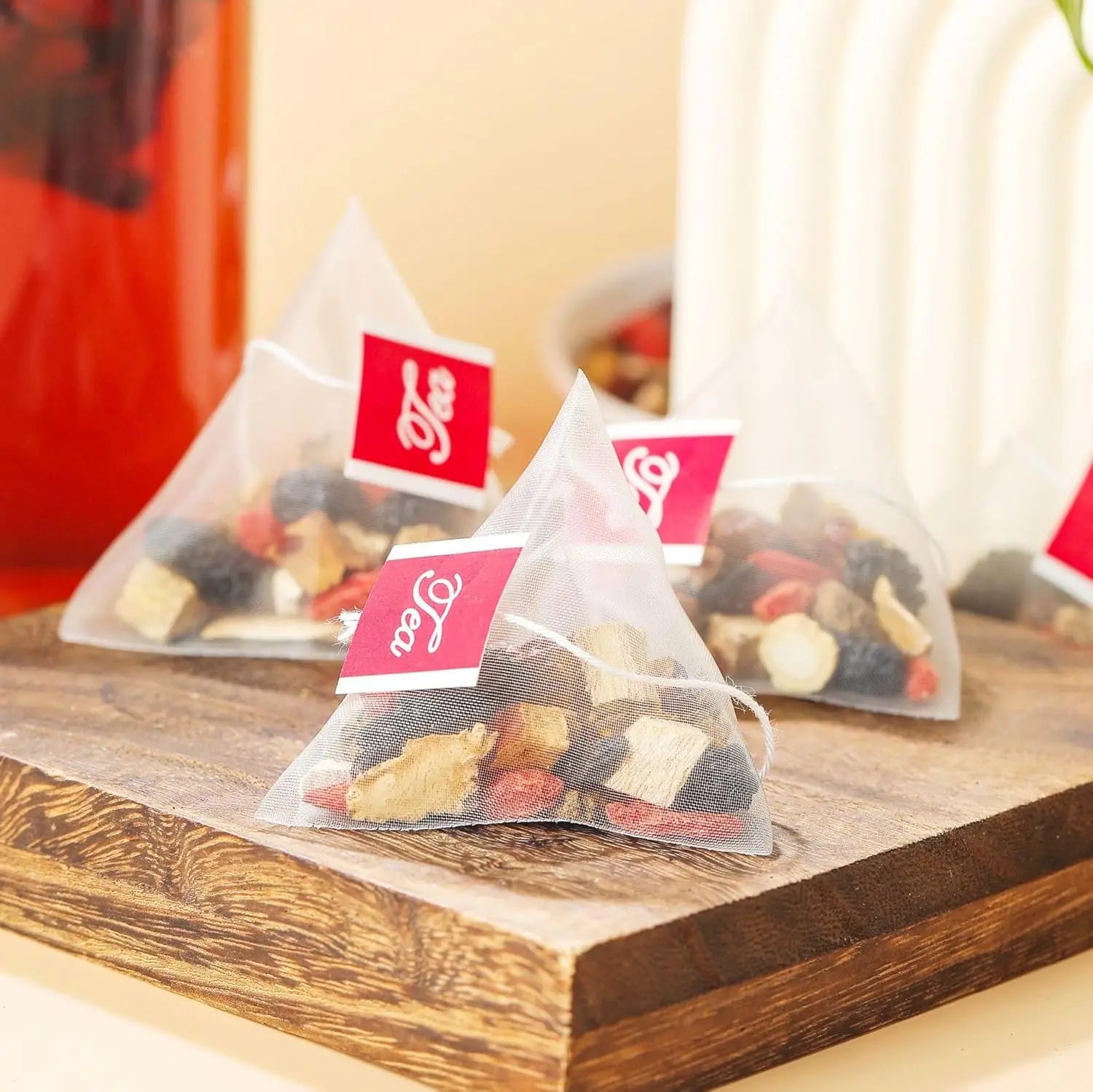 Ginseng Five Treasure Tea Natural Energy Boost Immune Support Herbal Wellness Traditional Organic Blend Tea Daily Vitality
