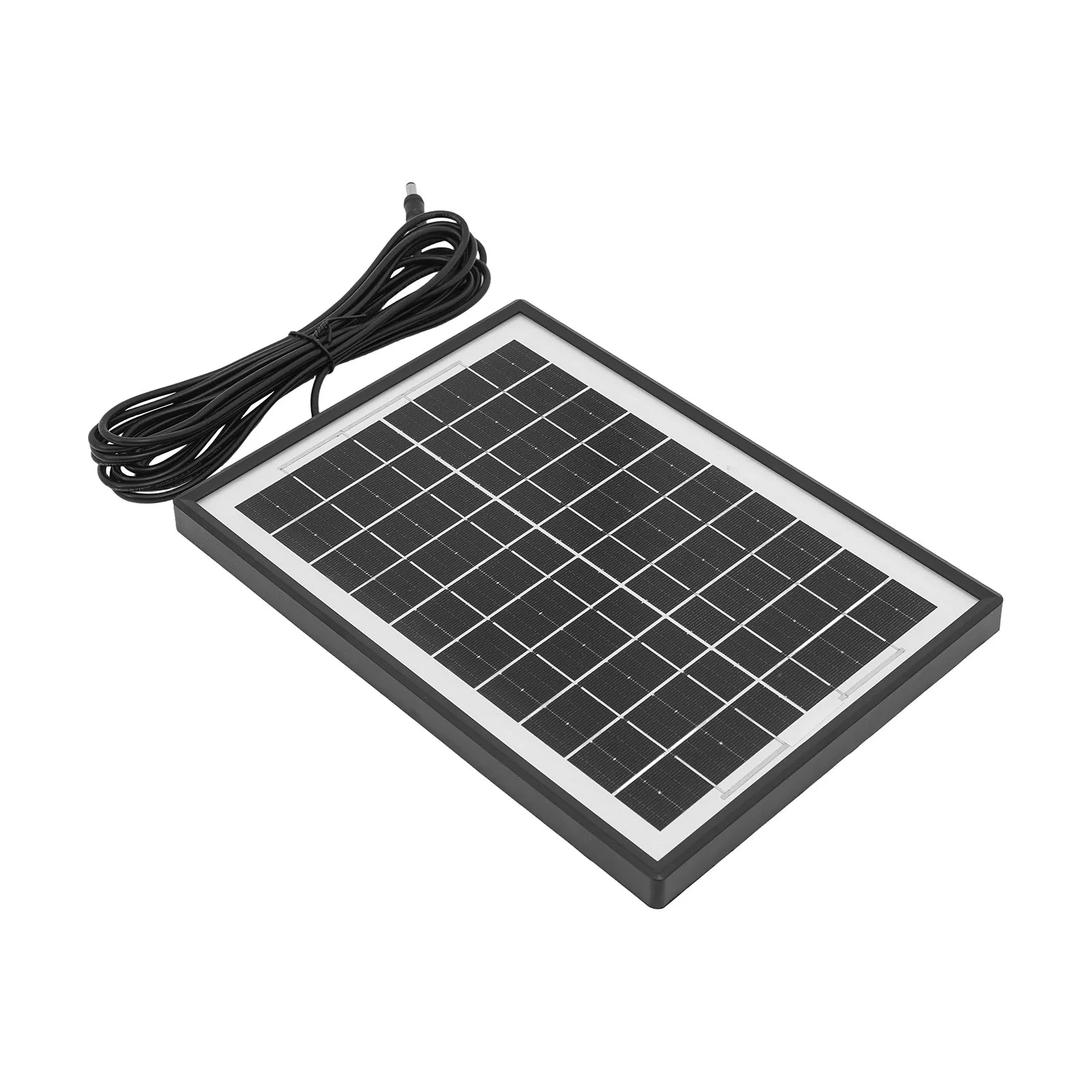 Solar Powered Fan with 3 Bulbs Air Extractor 110V Black Ventilator US Standard Freestanding