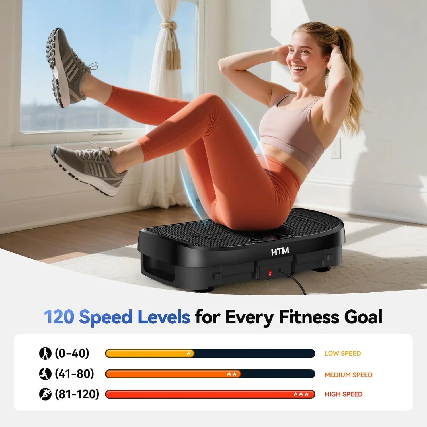 Vibration Plate Fitness Multi-Function Vibration Trainer 330lbs