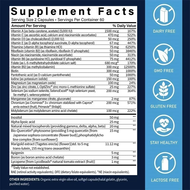 Two-Per-Day Multivitamin Supplements  - 120 Capsules