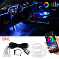 Flexible EL Wire Lights With App Control Ambient Atmosphere Strip Light Decorative Lamps 12V Car Interior Neon