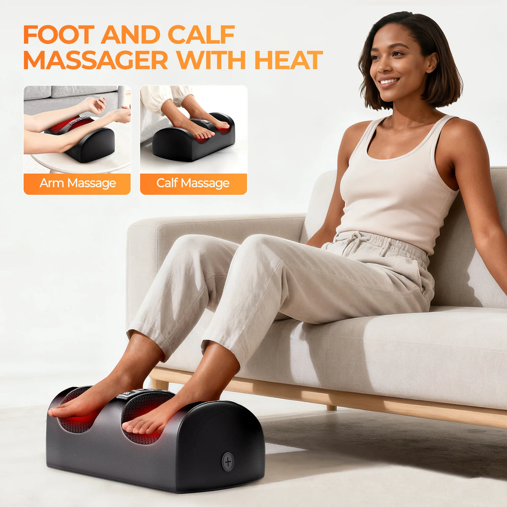 Shiatsu Full Body Massage Mat with Heat, Detachable Massager Pad, 10 Vibrating Motors, 9 Intensity Levels