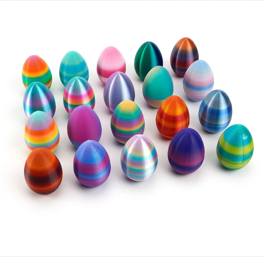 3D Printed Rabbit Eggs Ornament Animal Model Easter Rabbit Home Desktop Ornament Happy Easter Gift for Kids