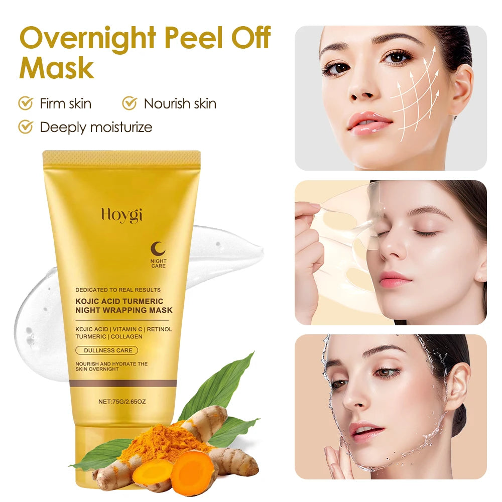Overnight Wrapping Peel Off Mask Nourishes Hydrolyzed Collagen Glowing Skin Firmnes Skin Care