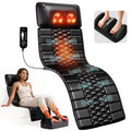 Shiatsu Full Body Massage Mat with Heat, Detachable Massager Pad, 10 Vibrating Motors, 9 Intensity Levels