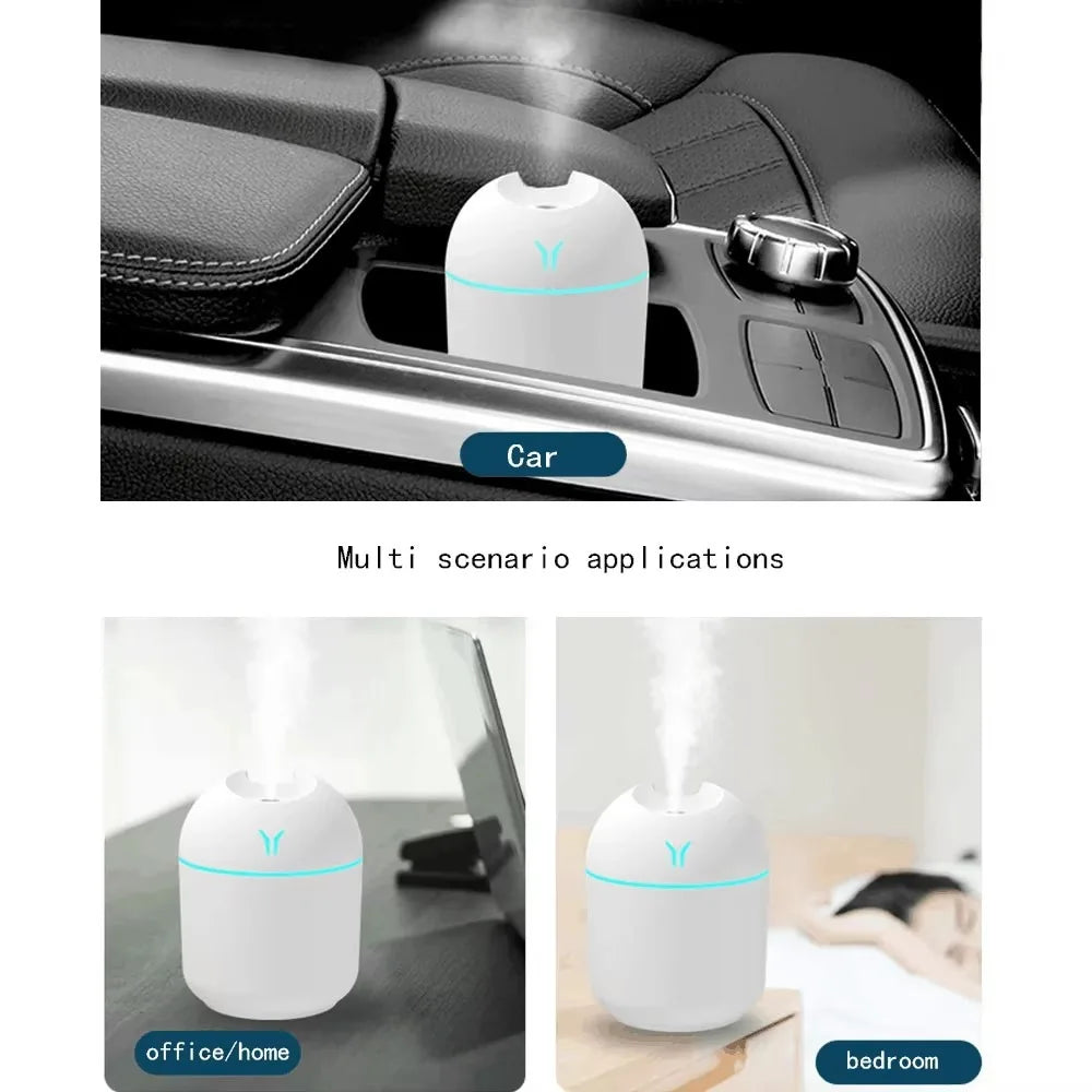Portable USB Mini Humidifier & Essential Oil Diffuser - 2-in-1 Ultrasonic Air Vaporizer