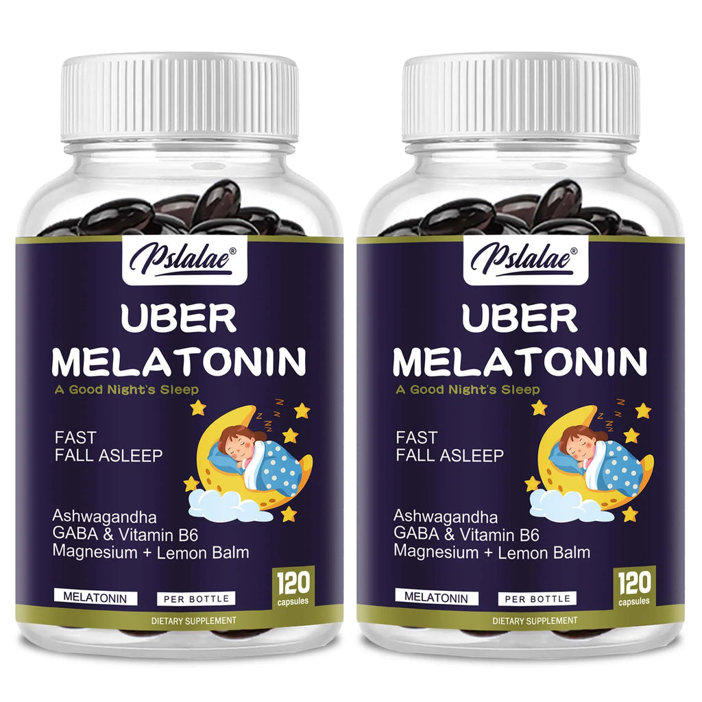 Melatonin - with L-Theanine, Tryptophan, Ashwagandha Supports Circadian Rhythm and Nervous System Health - 120 Capsules
