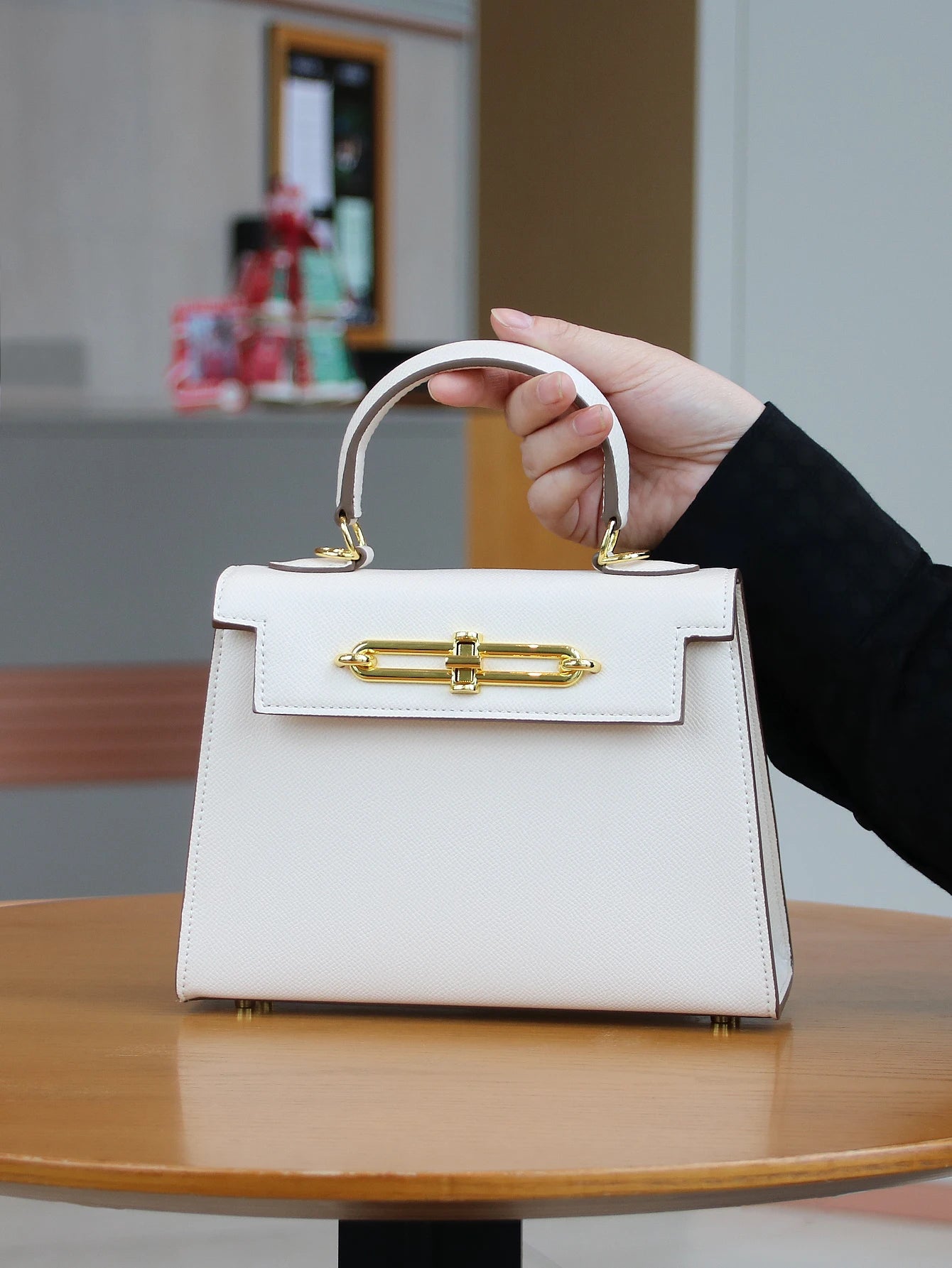 small bag palm print handbag OL commuter Joker work bag light luxury