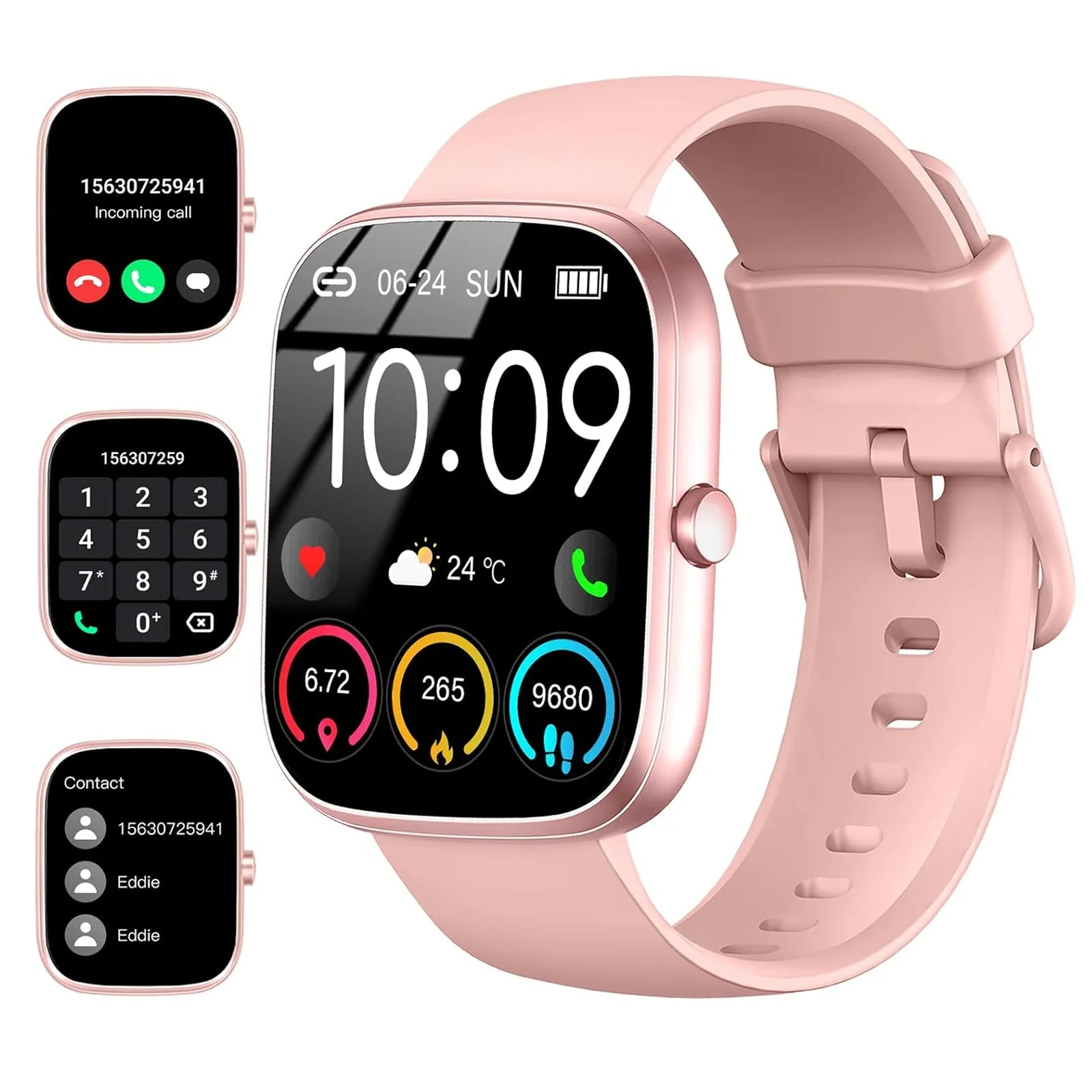 Smart Watch, 1.91" Smartwatch, IP68 Waterproof Fitness Tracker, 110+ Sport Modes