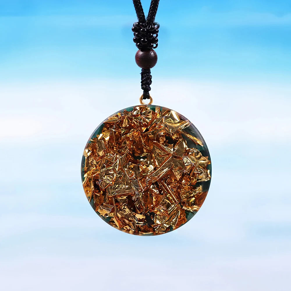 Orgonite Pendant Malachite Energy Necklace