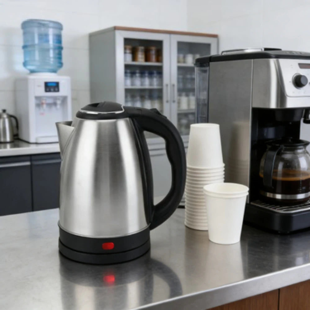 Electric Kettle 2L with Auto Shut-Off, Stainless Steel Fast Boiling Water Boiler for Tea & Coffee