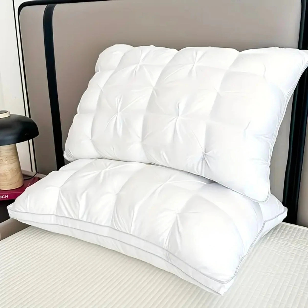 2-Pack Premium 5-Star Hotel Pillows for All Sleeping Positions,Year-Round Comfort,Ultra-Soft Machine-Washable Pillows