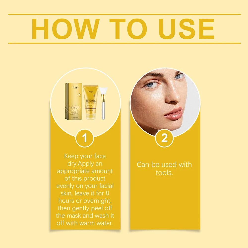 Overnight Wrapping Peel Off Mask Nourishes Hydrolyzed Collagen Glowing Skin Firmnes Skin Care