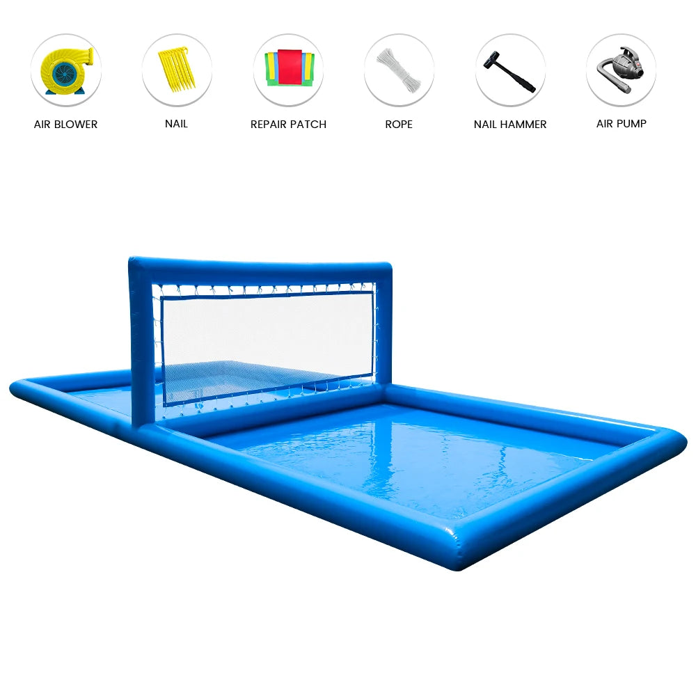 33ft Inflatable Volleyball Court Outdoor Water Volleyball Pool For Sports Game Commercial children's playground