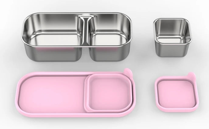 Stainless Steel Leakproof Bento Lunch Box, Sandwich Friendly, Food Safe, Compact, Perfect for Kids Lunch, Adult Lunch