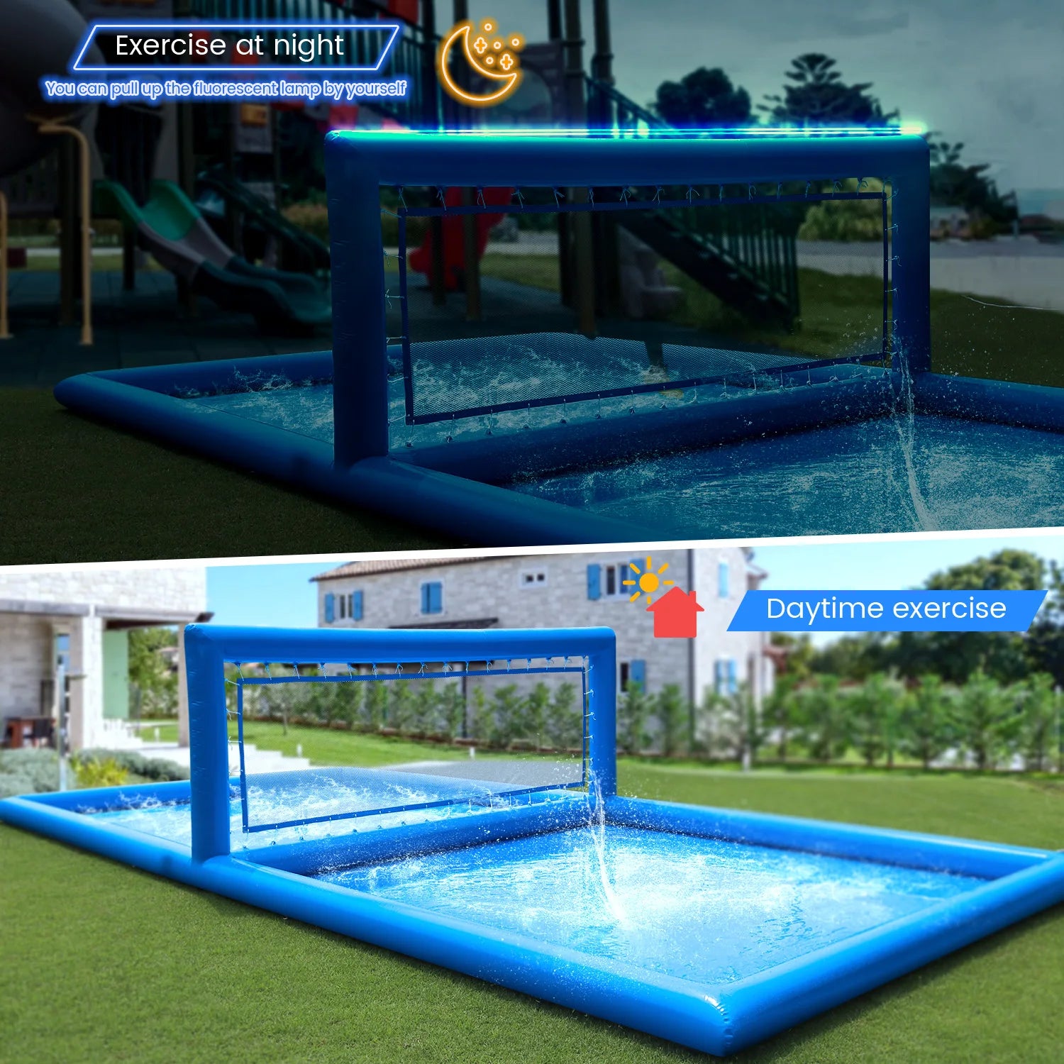 33ft Inflatable Volleyball Court Outdoor Water Volleyball Pool For Sports Game Commercial children's playground
