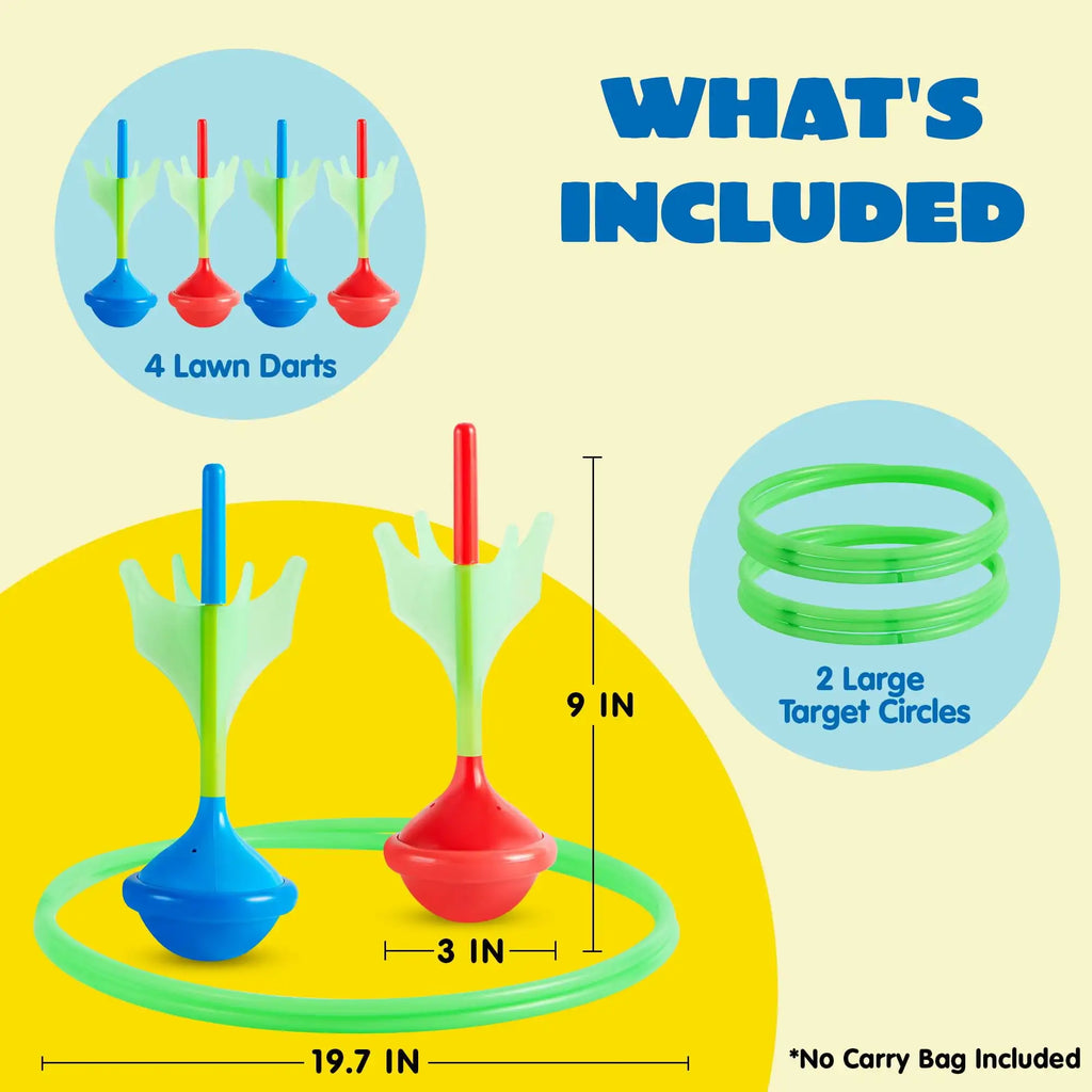 6Pcs Lawn Darts Games Set Glow in The Dark Yard Games for Kids Adults Family Camping Outdoor Sports
