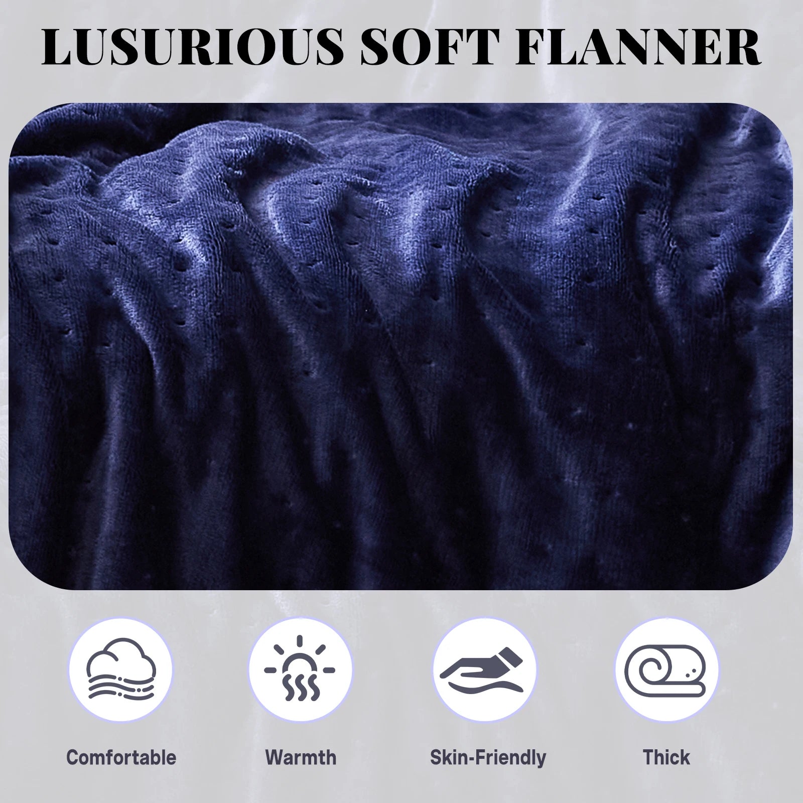 Heated Blanket Electric Throw Full Size, Electric Blanket with 6 Heating Levels and 1-12 Hours Timer Auto Off