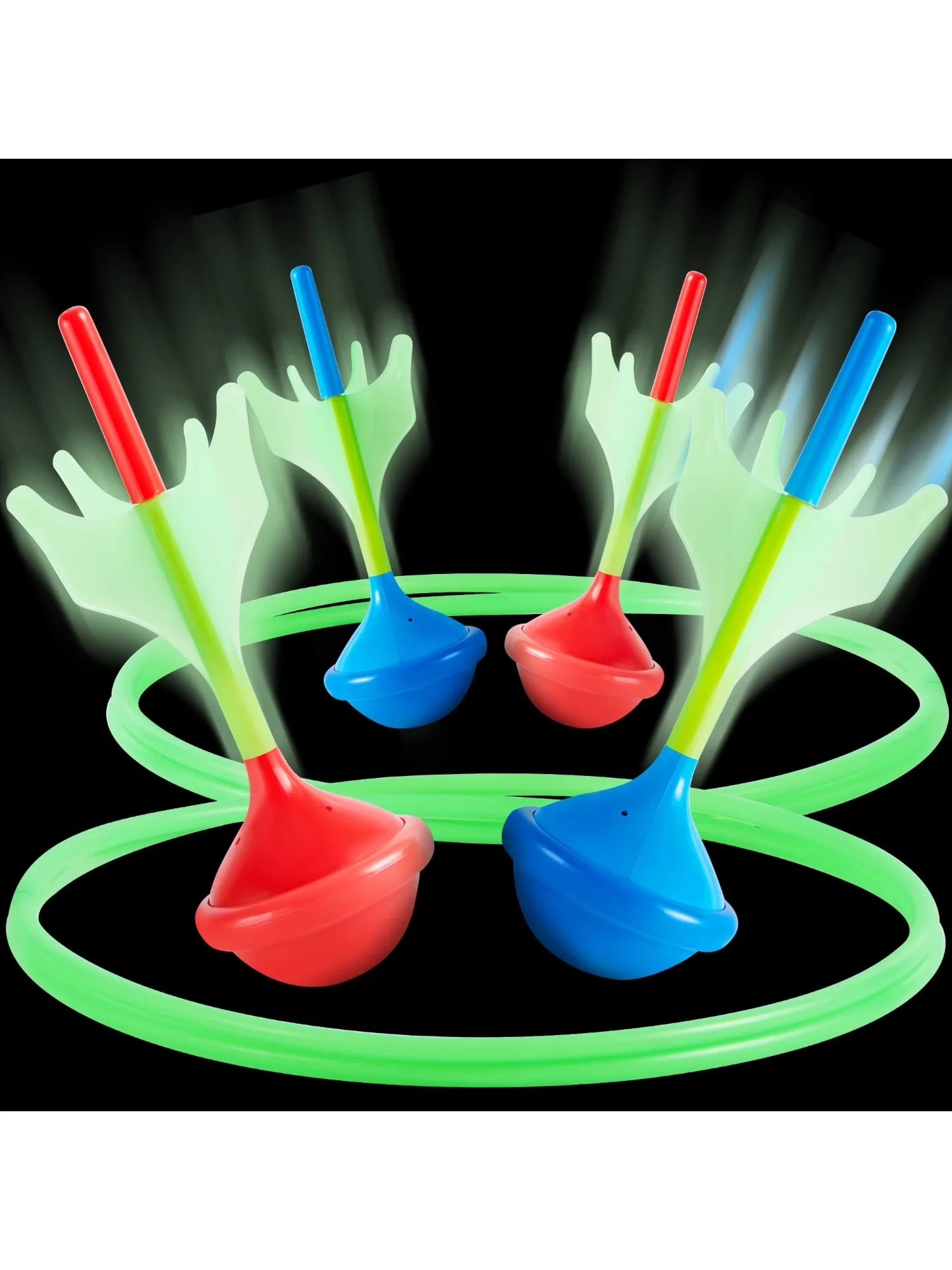 6Pcs Lawn Darts Games Set Glow in The Dark Yard Games for Kids Adults Family Camping Outdoor Sports