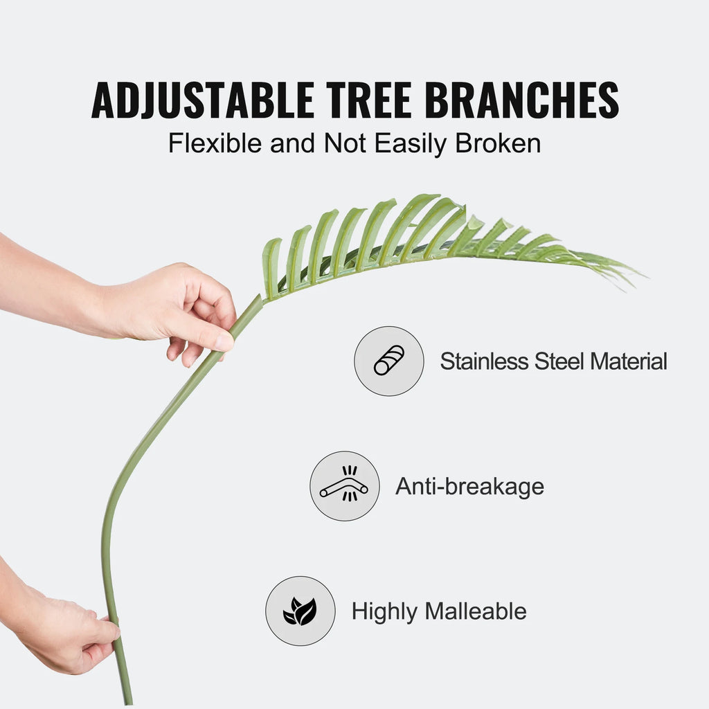 Palm Tree 4/5/6 FT Faux Plant Secure PE Material & Anti-Tip Tilt Protection