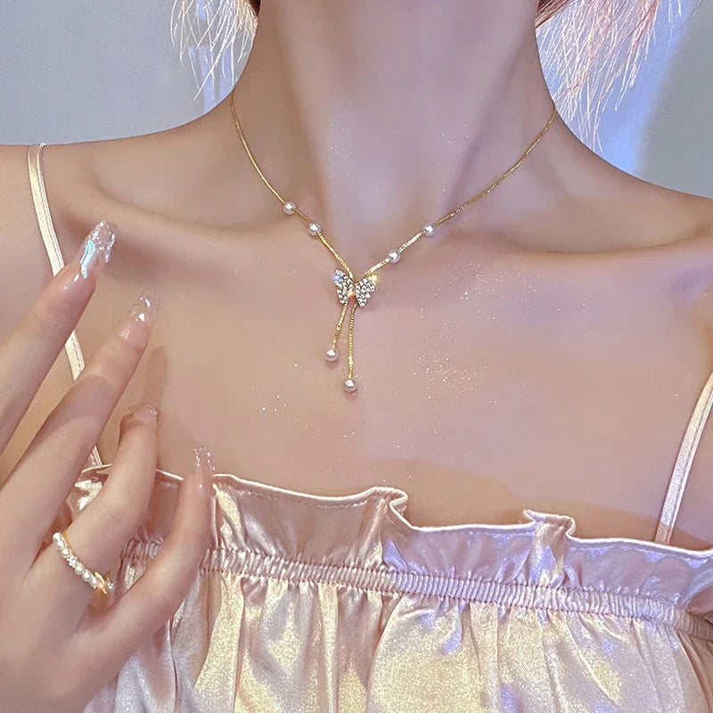 New Simple Hollow Love Heart Pendant Necklace