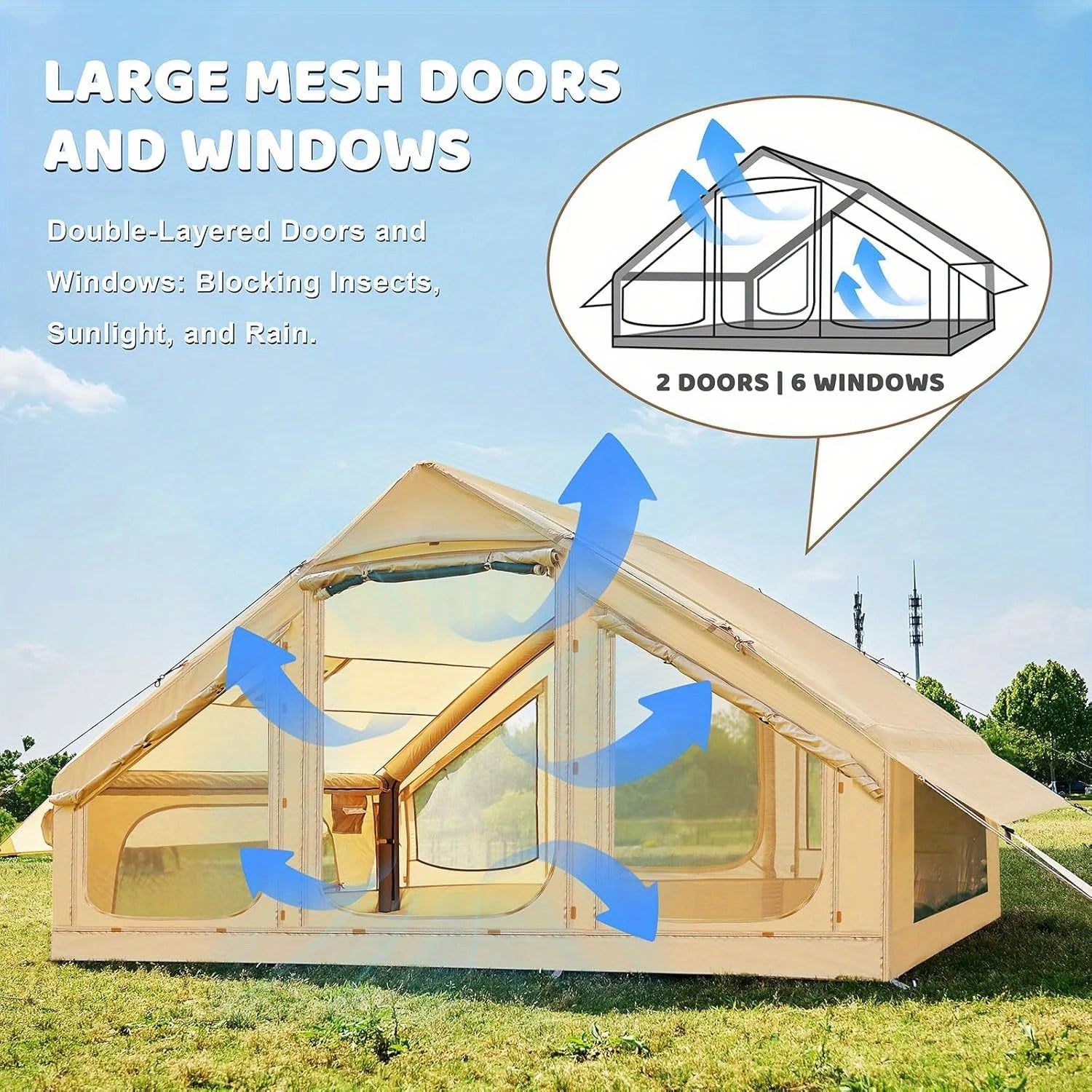 Inflatable Tents for Camping, Large Inflatable Camping Tent