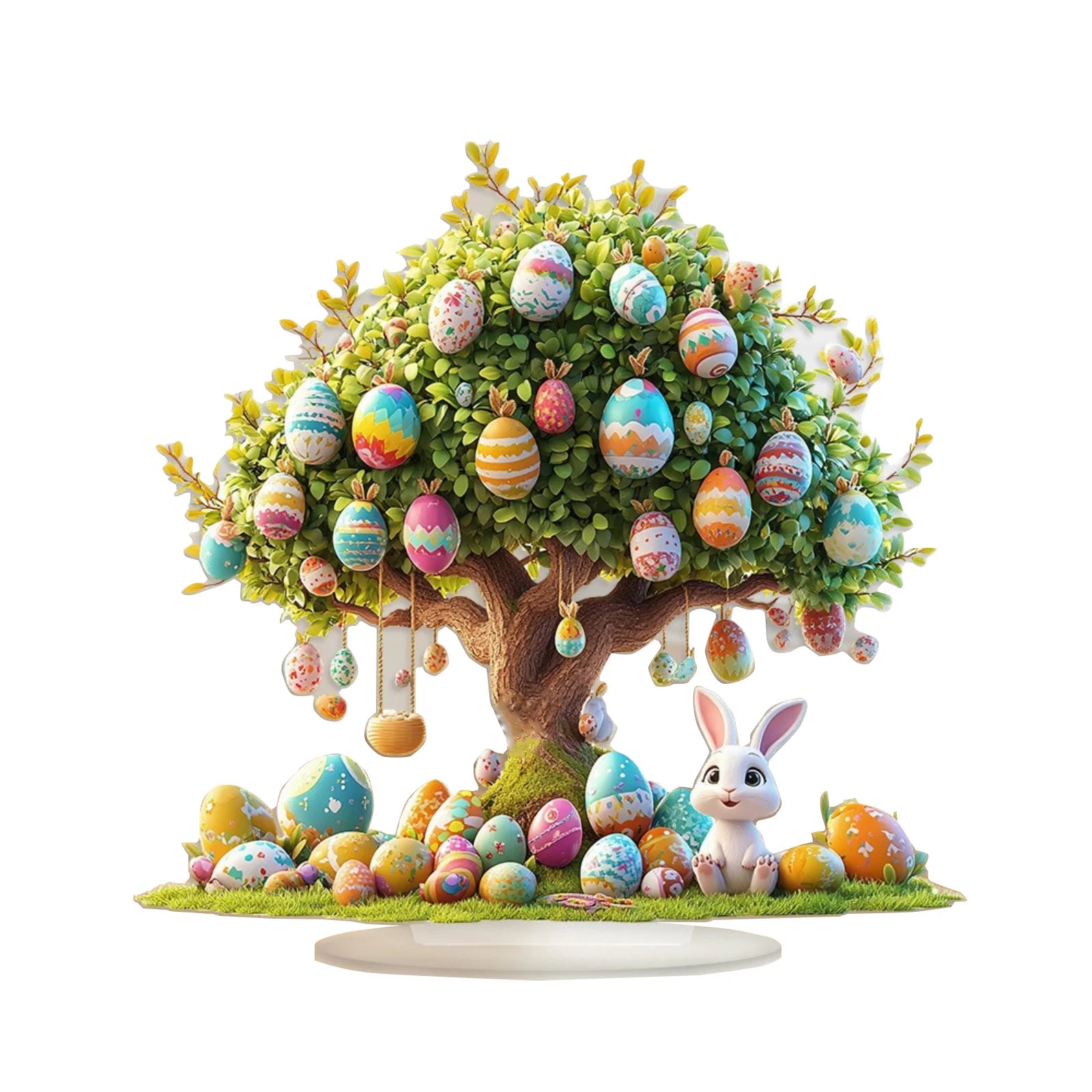 Easter Table Decor 2D Acrylic Colorful Ornament Spring Home Decoration