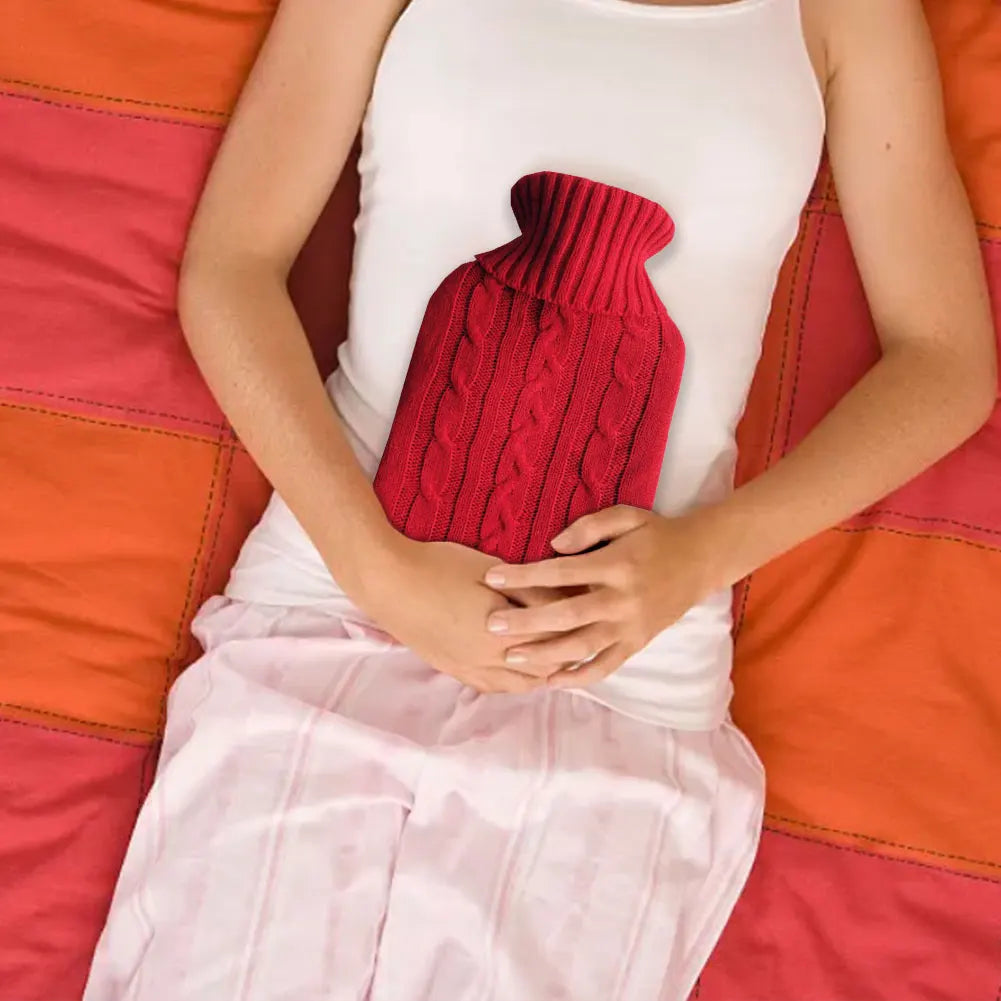 2L Hot Water Bottle Soft Cover Large Capacity Hot Water Bag