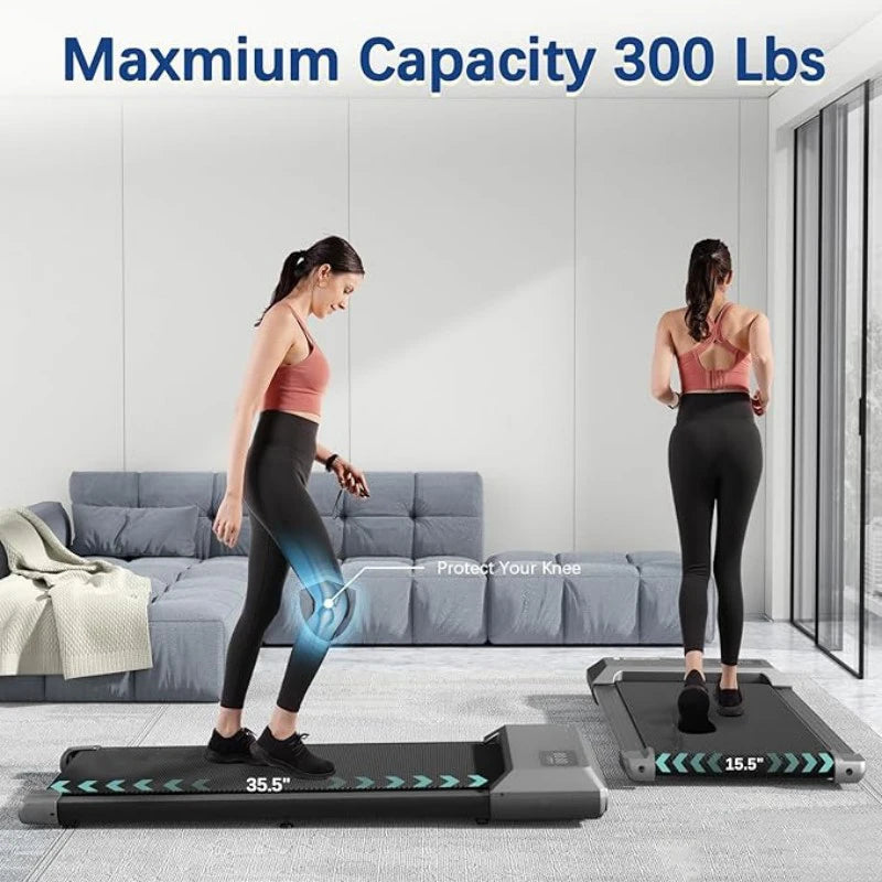 300lbs Treadmill for Home 2.5HP Treadmills Walking Pad LCD Digital Data Display