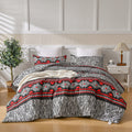 3 Pieces Comforter Set Bed In A Bag, Breathable Quilted Style Bedding Sets, Luxury Fluffy Soft Comforter For All Season