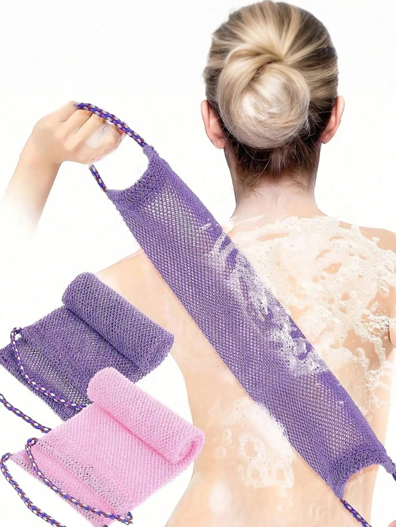 Mesh Exfoliating Back Long Net Bath Scrub Towel