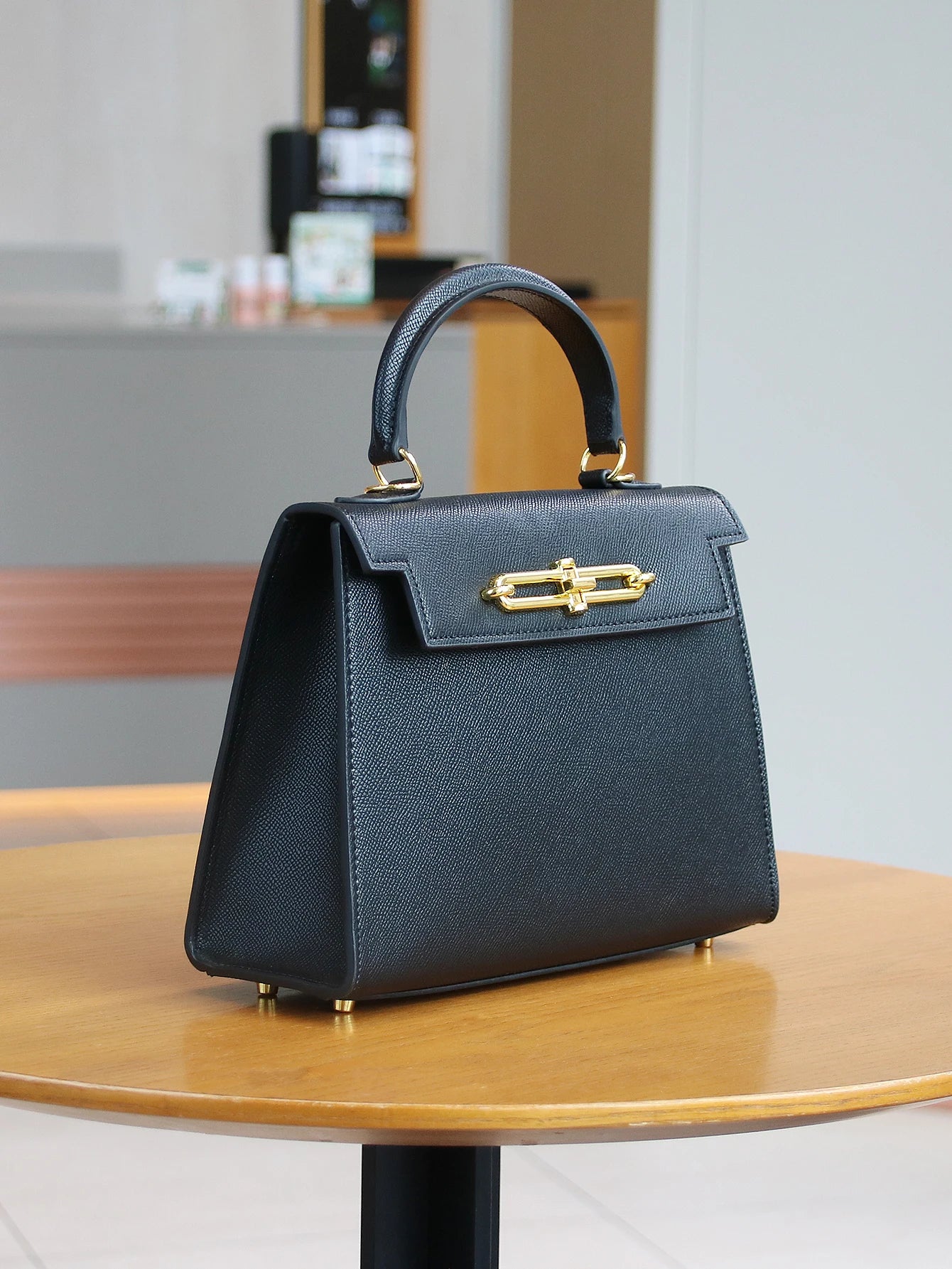 small bag palm print handbag OL commuter Joker work bag light luxury