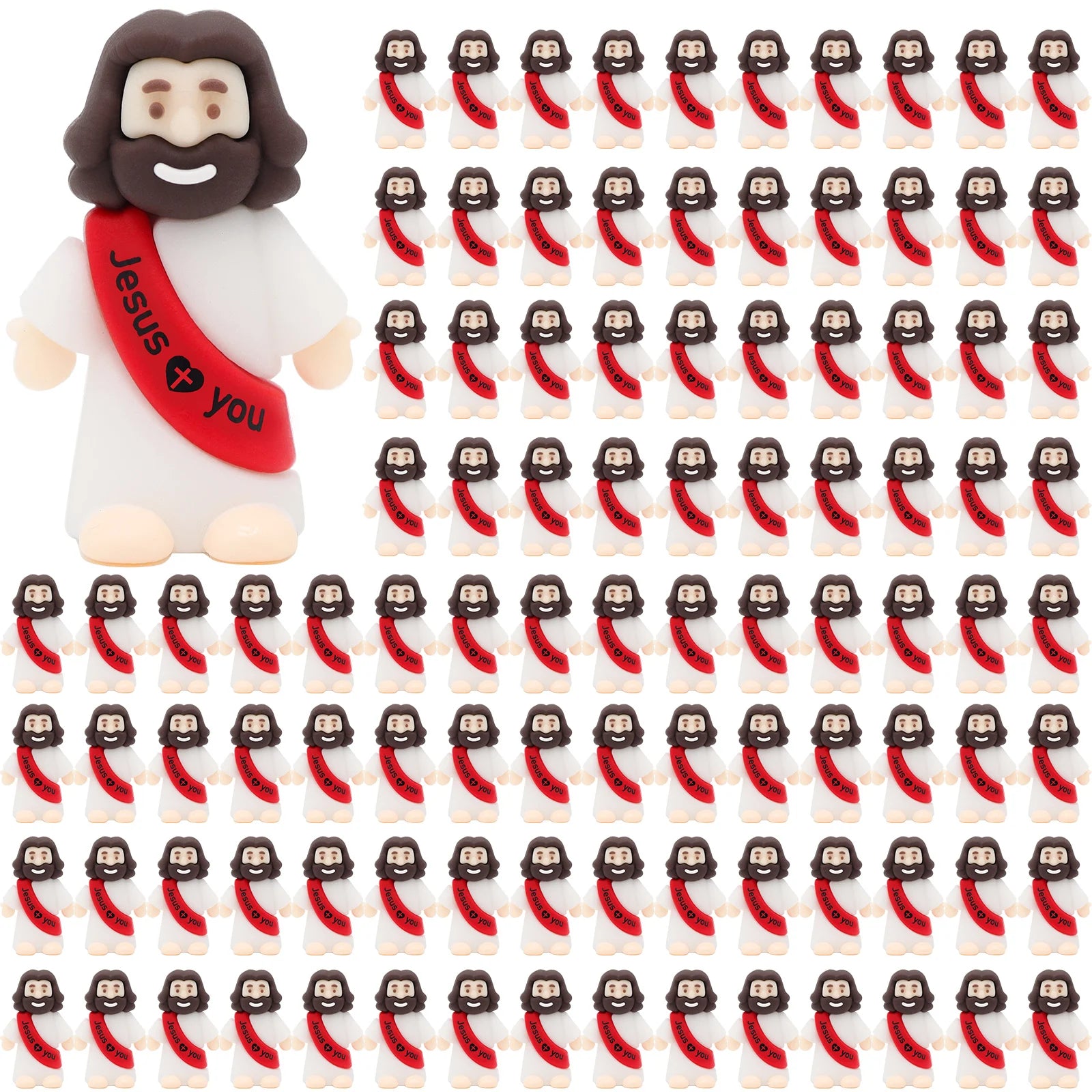 100pcs Small Jesus Decorations Jesus Statues Desktop Decorations
