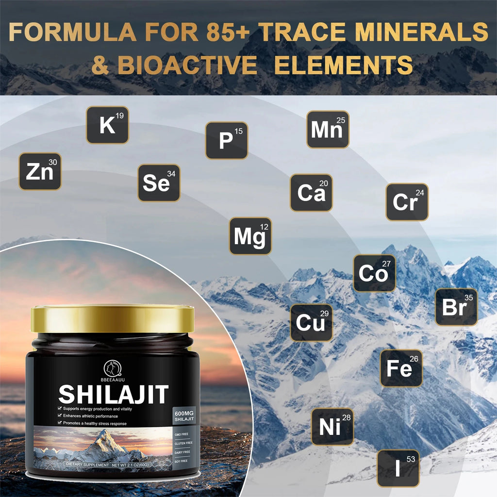 Himalaya Pure Shilajit Resin Original Mineral Health Supplement Non-GMO Brain Memory Cognitive Energy Health