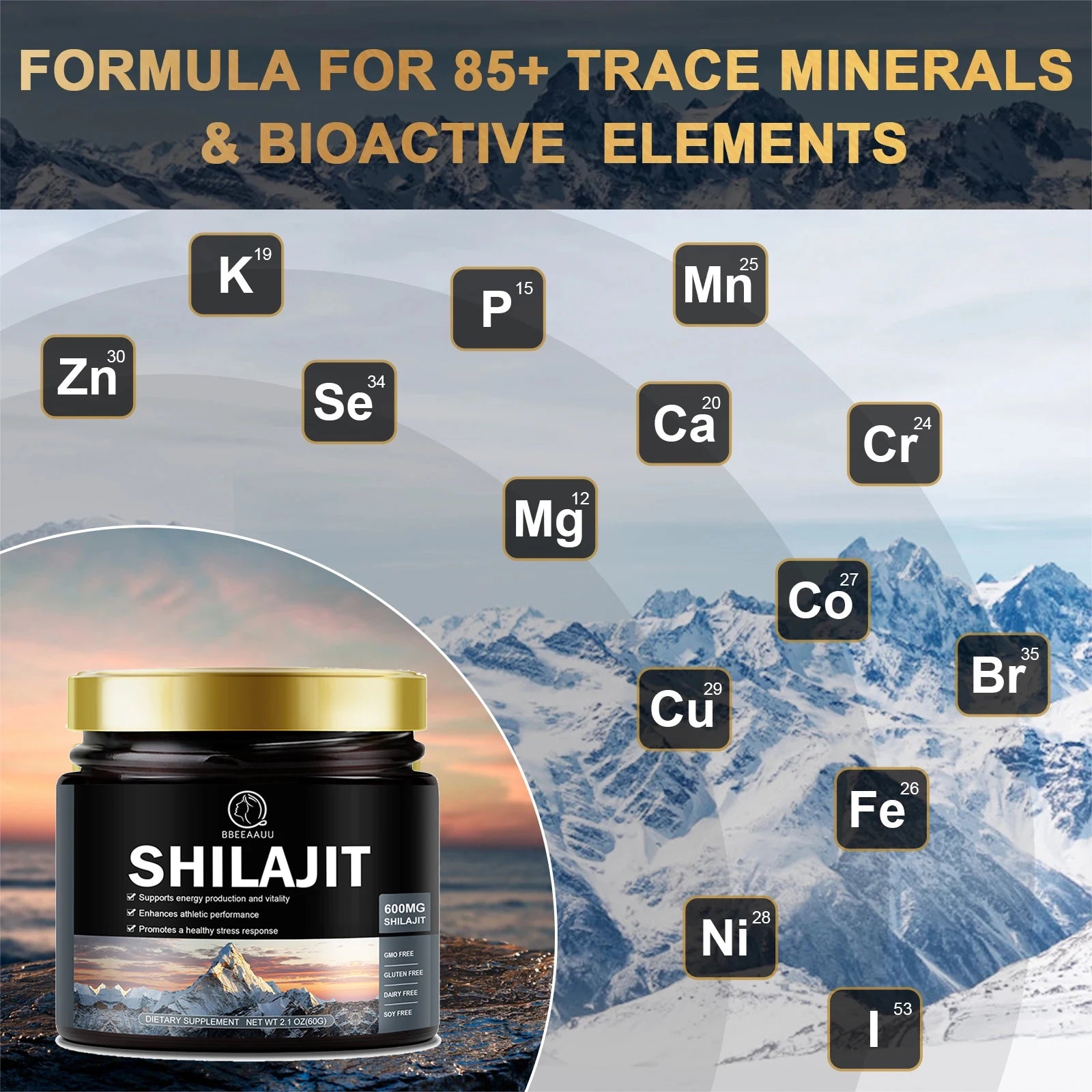 Himalaya Pure Shilajit Resin Original Mineral Health Supplement Non-GMO Brain Memory Cognitive Energy Health