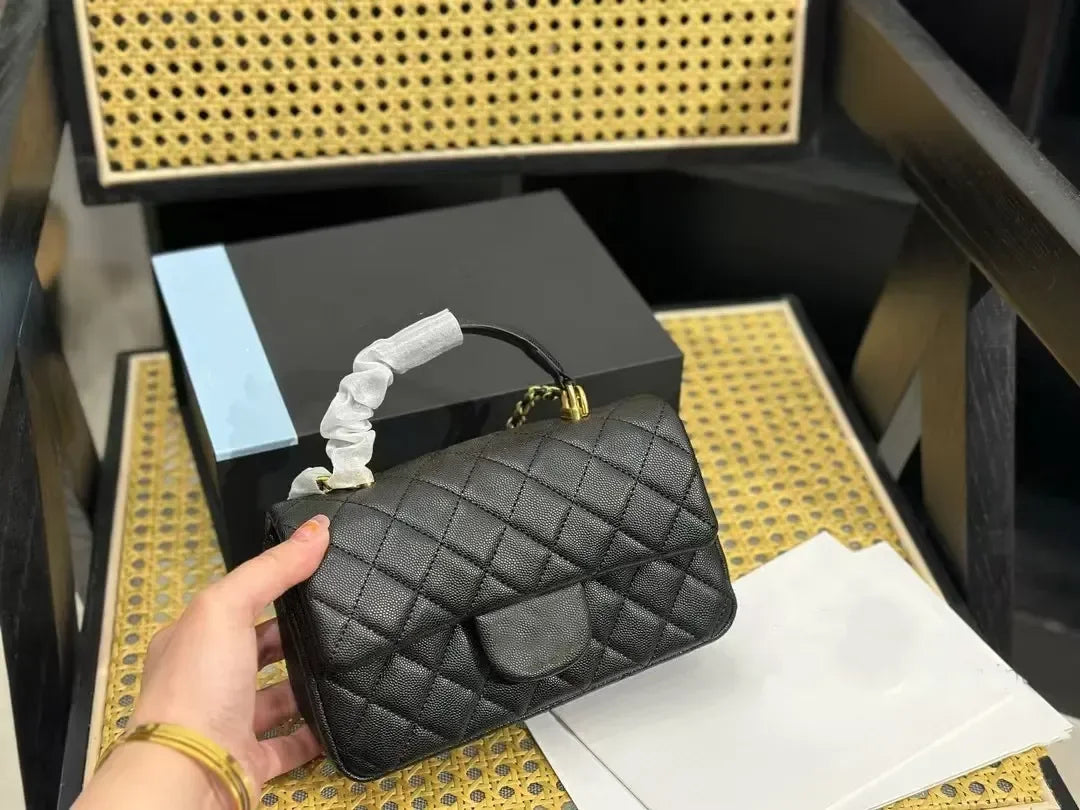 Top Cowhide Flap Luxury Bags With Handle Designer Bag Quilted Wallets