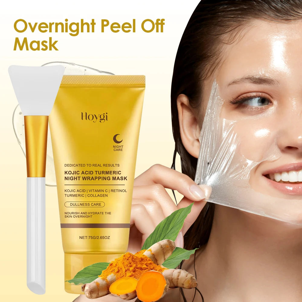 Overnight Wrapping Peel Off Mask Nourishes Hydrolyzed Collagen Glowing Skin Firmnes Skin Care