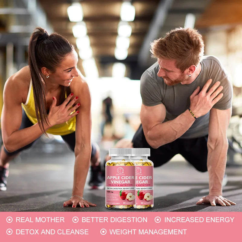 Apple Cider Vinegar Capsules Weight Management Detox Relieve Bloating and Constipation Weight Loss Slimming Products
