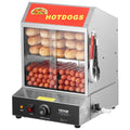 SucceBuy 27/37L 2Tiers Hot Dog Steamer with Temperature Control Stainless Steel Electric